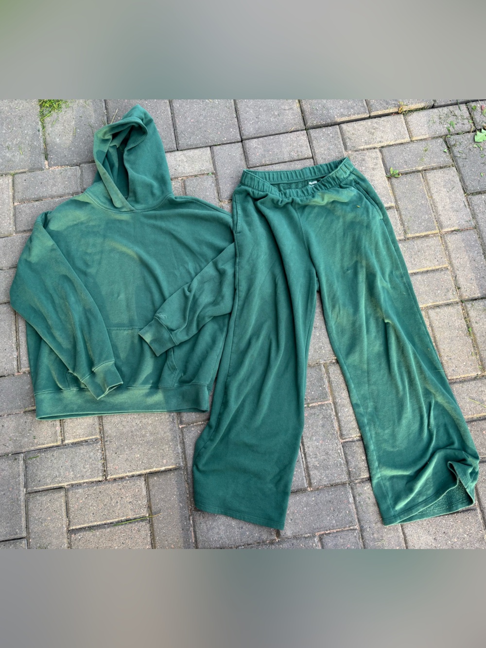 Hollister Forest Green Women's Hoodie & Wide-Leg Sweatpants Set